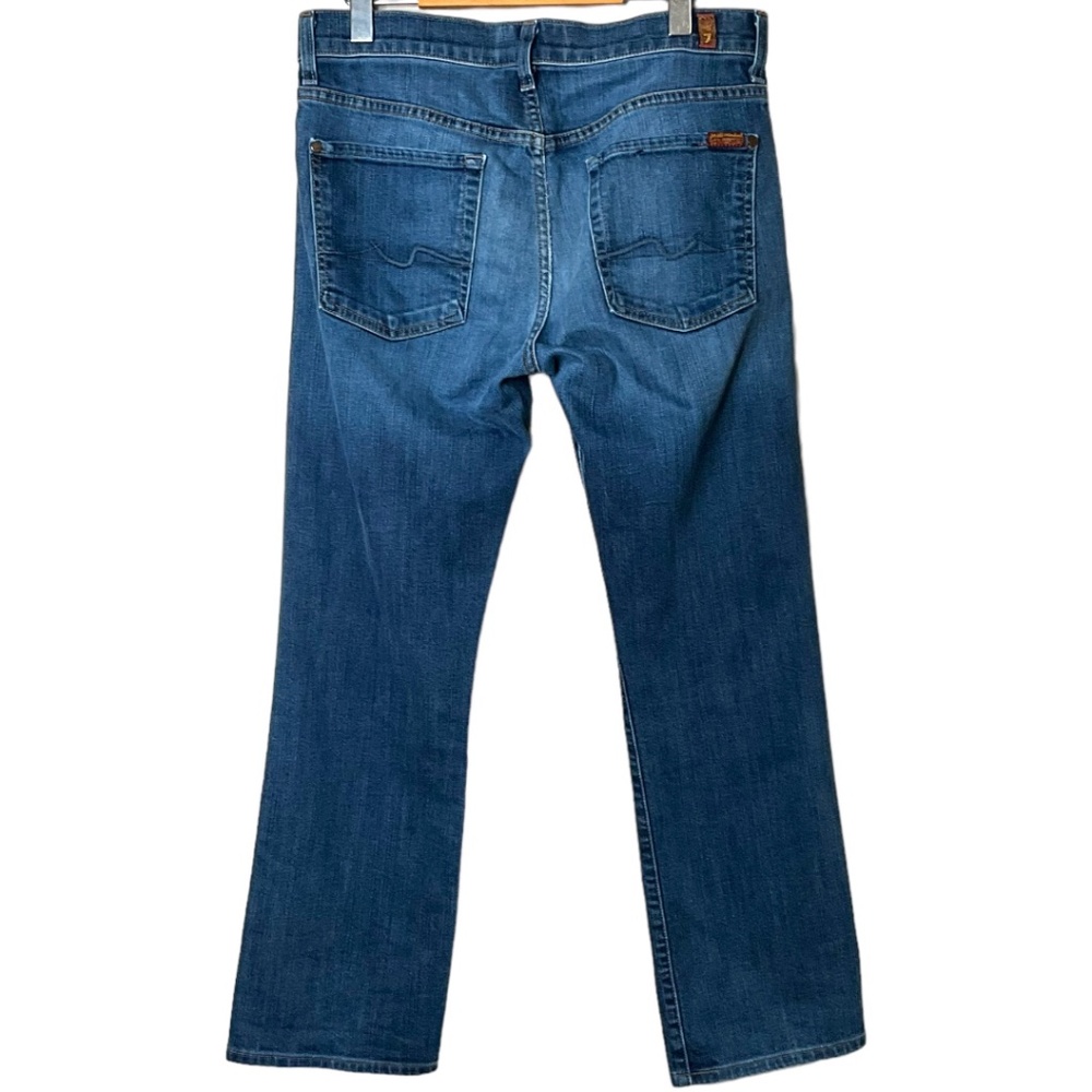 7 FOR ALL MANKIND Standard Straight Leg Medium Wash Jeans MADE IN USA US Sz 32 - Picture 3 of 8
